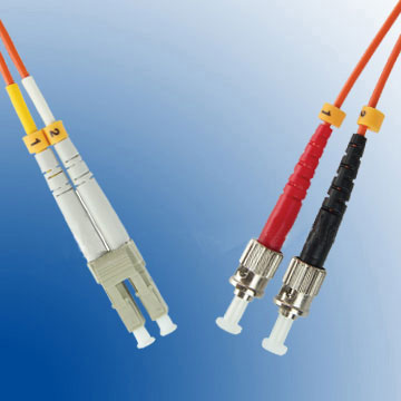 Patch cord fibra optica multimode duplex, LC-ST, 1metru