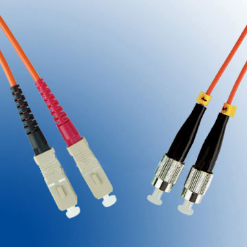 Patch cord fibra optica multimode duplex, SC-FC, 1metru
